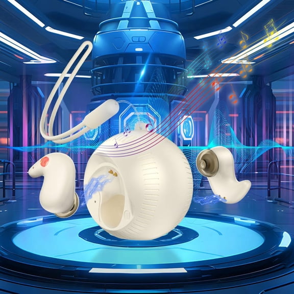 Outoloxit Wireless Bluetooth Earbuds with Lanyard, Long Battery Life, IPX5 Waterproof, HIFI Sound for Sleep and Sports