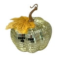 thumbnail image 1 of Outolxoit Halloween Gold Sequin Pumpkin Decoration, 3.93 in H, 1 of 8