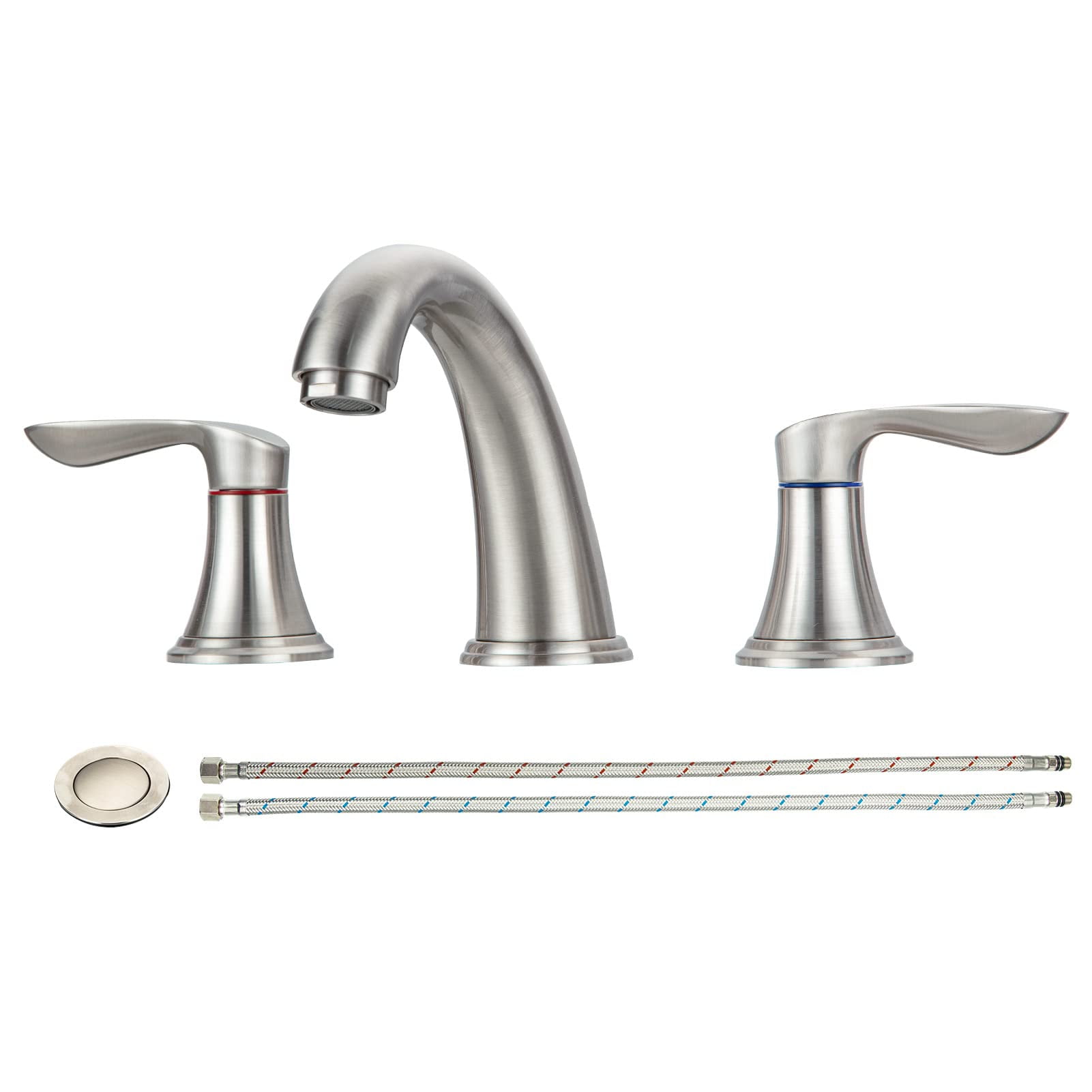 Delta Esato Widespread Bathroom Faucet With SpotShield – Brushed Nickel, 3-Hole, Easy Install