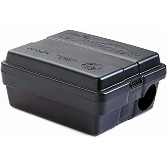 Outpost Rat Bait Station | Single Station Targets Small Mice Up to Large Rats | Position Horizontal or Vertical | Made in USA