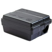 Tomcat Outpost Rat Bait Station - Child-Resistant, Large Rat Trap - Single Piece, Black