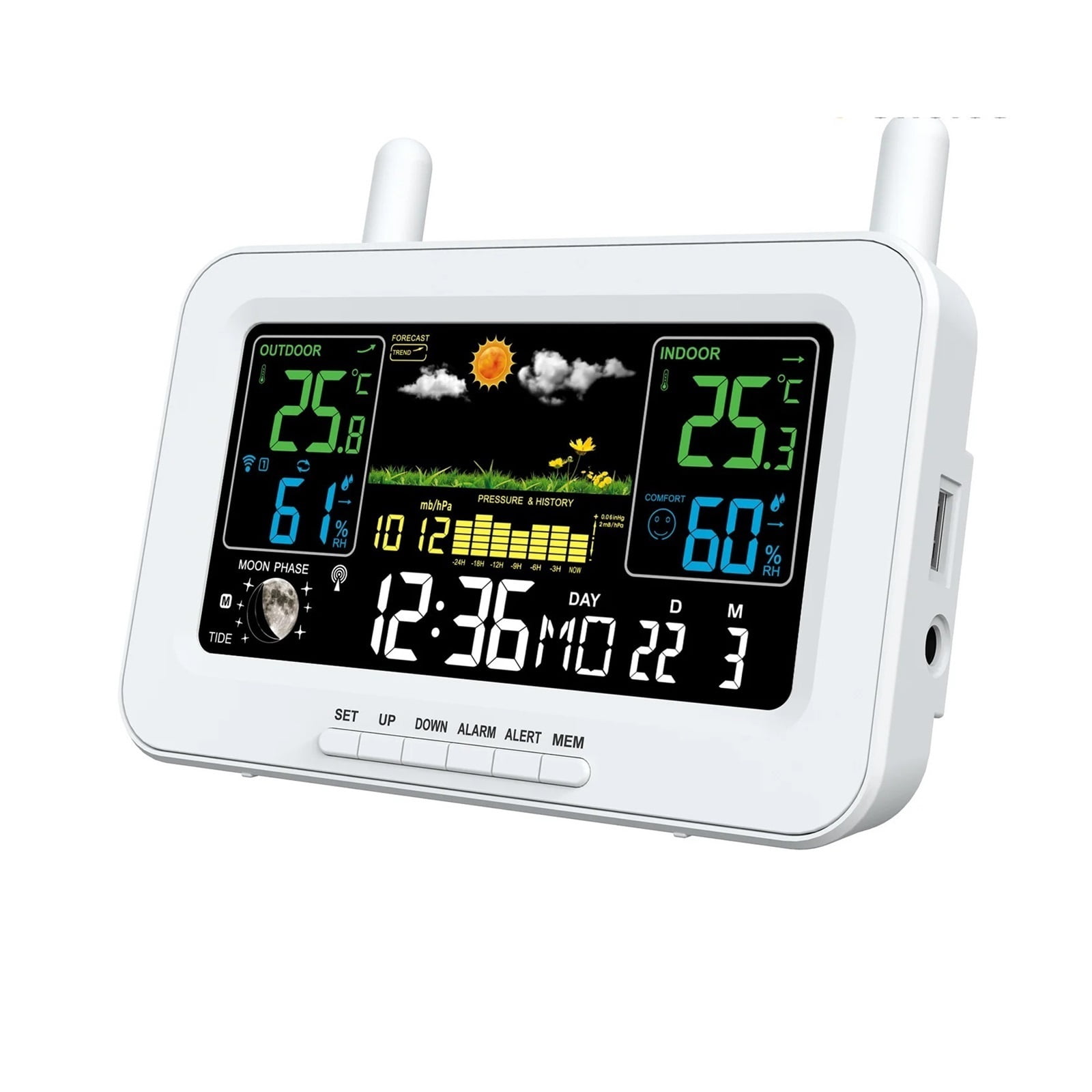 Output Thermometers and Hygrometers Temperature Humidity Meter Weather Atmospheric Pressure ,Simple Operation