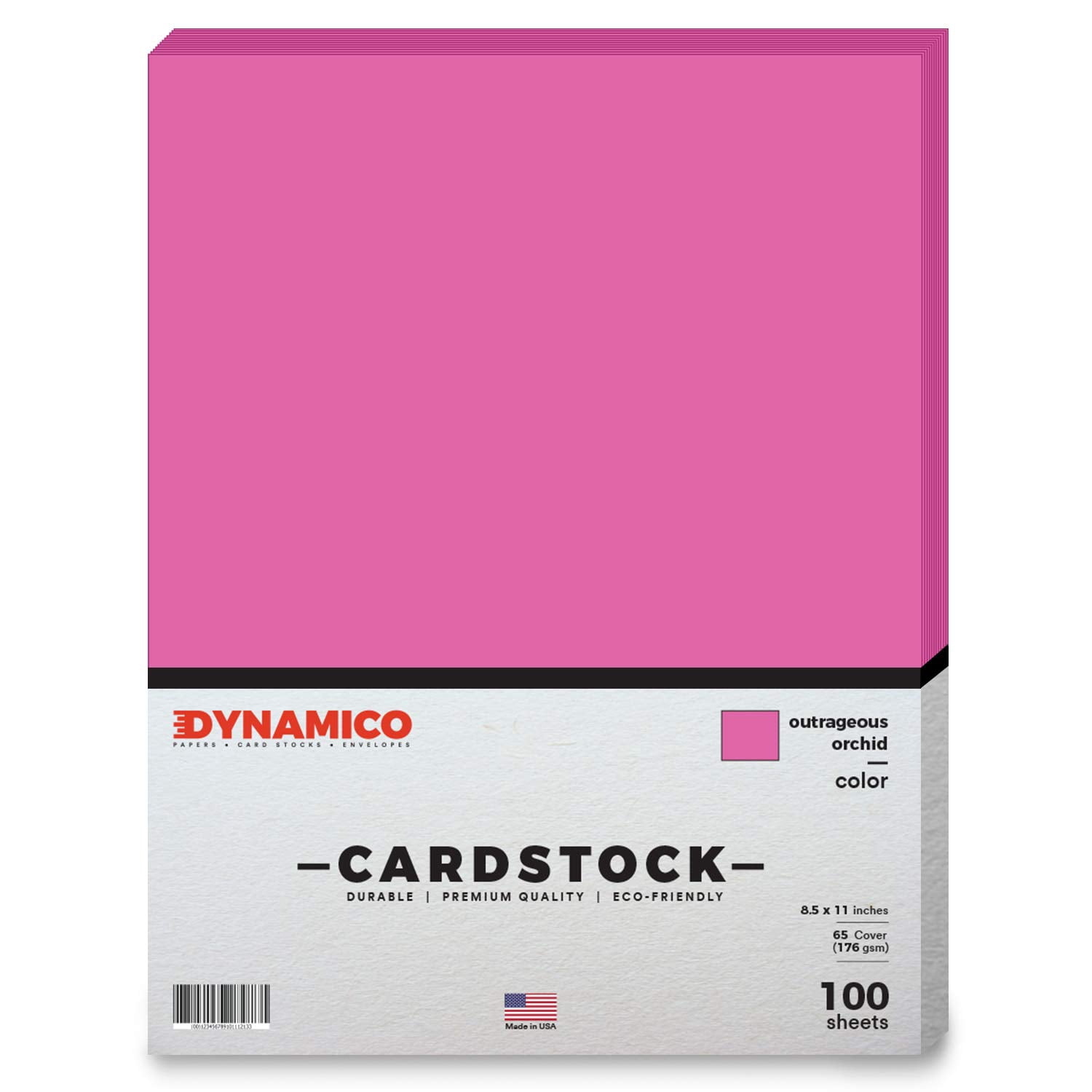 Outrageous Orchid Cardstock Paper – 8 1/2 x 11" Medium weight 65 LB (175 gsm) Cover Card Stock - for Cards, Invitations, Brochure, Award, and Stationery Printing - 100 Sheets Per Pack