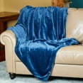 thumbnail image 1 of Outrageously Soft Convertible Cozee Blanket and Pillow - 2 in 1 Throw and Pillow - 60 x 70 Inches - Blue, 1 of 7