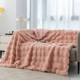 thumbnail image 1 of Outrageously Soft Throw Blanket - Ultra Plush Minky Faux Fur Blanket - 50 x 70 Inches - Tan, 1 of 6