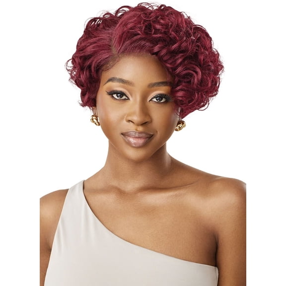 Outre 13X4 Lori Glueless Lace Frontal Wig Lace Wigs / Color: DEEP BURGUNDY
