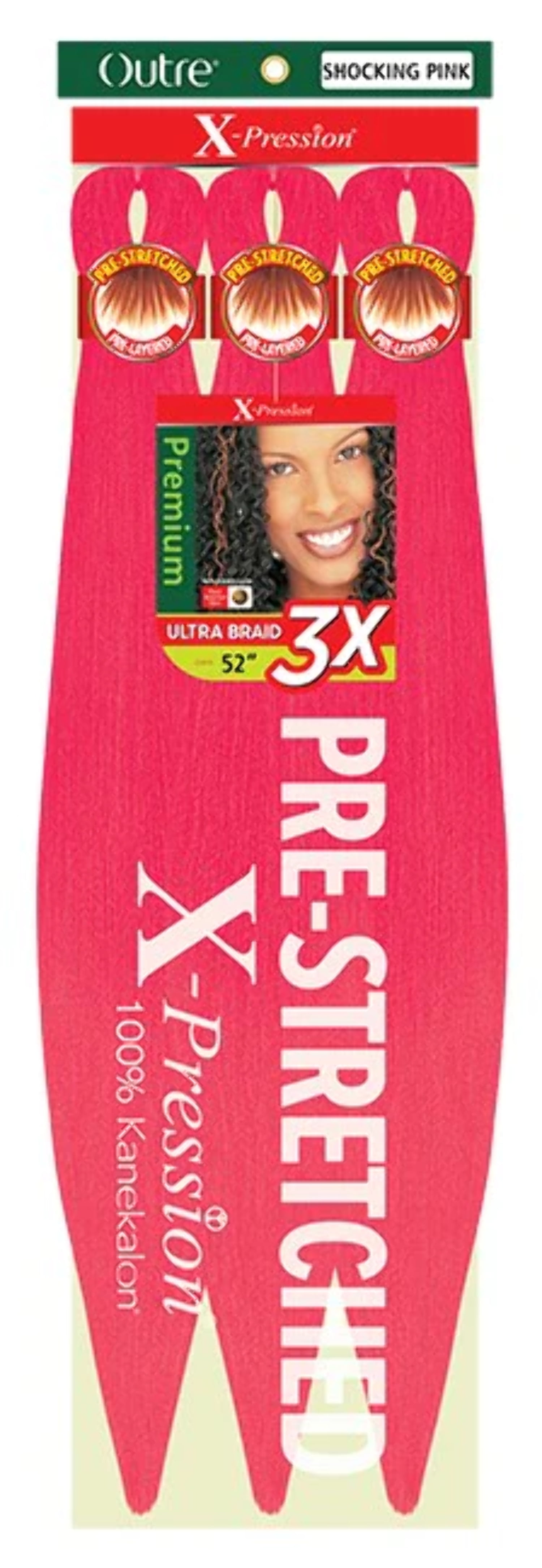 Outre (2 Packs) 3X XPression Ultra Braid 100 Kanekalon PreStretched