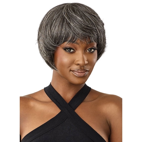 Outre Fab & Fly Gray Glamour Human Hair Muriel Wig Human Hair Wigs / Color: HL34/51