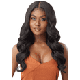 thumbnail image 1 of Outre Human Hair Blend Glueless HD 5X5 Lace Closure Wig Body Curl 24" (DR2/CHOSWI), 1 of 5