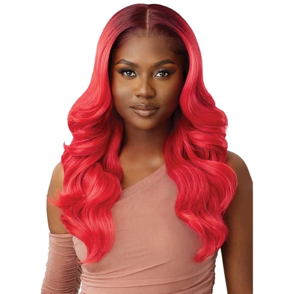 Outre Synthetic Perfect Hairline 13X6 Hd Lace Front Wig - Atlas (Color : Cr Fuchsia Dream)