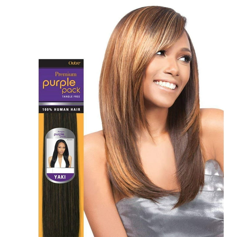 Outre Premium Purple Pack Yaki 100% Human Hair (10