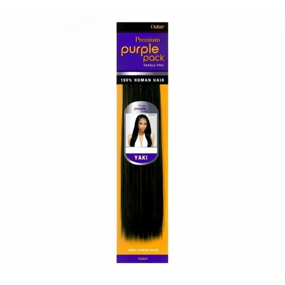 Outre Premium Purple Pack Yaki 100% Human Hair 8"