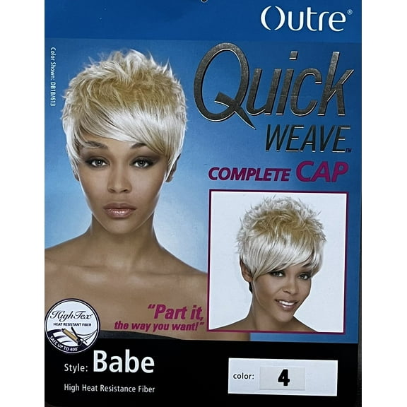 Outre Quick Weave Complete Cap wig -Style:BABE ( COLOR #4)