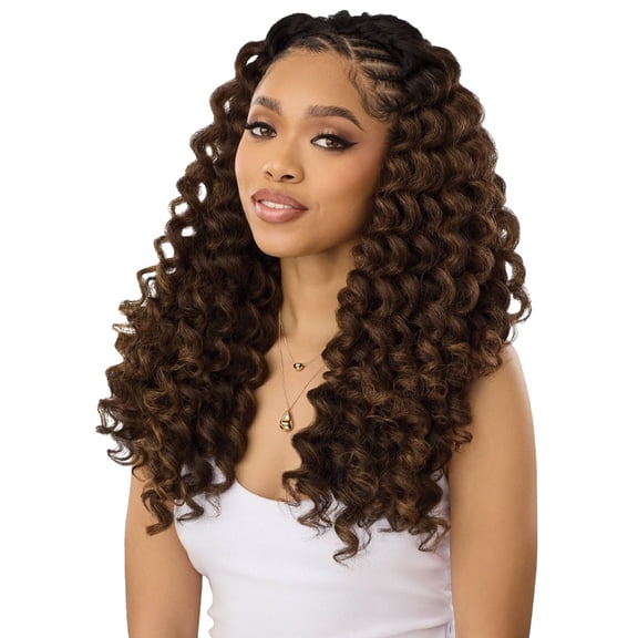 Outre Quick Weave Romina Half Wig 24" Wigs / Color: 1 - JET BLACK