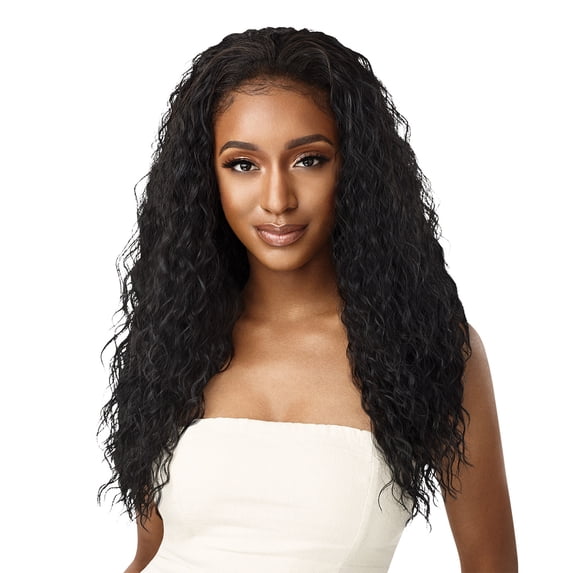 Outre Half Wig Quick Weave Wet N Wavy Beach Curl 24" (1B)