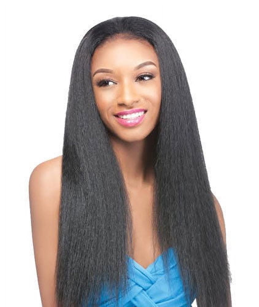 outre synthetic hair half wig quick weave annie, 1b