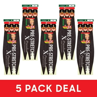 Outre X-Pression Braid-Pre Stretched Braid 52" 3X 5 Packs (1)