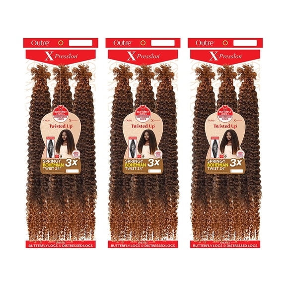Outre X-Pression Twisted Up 3X SPRINGY BOHEMIAN TWIST 24" (3-Pack)