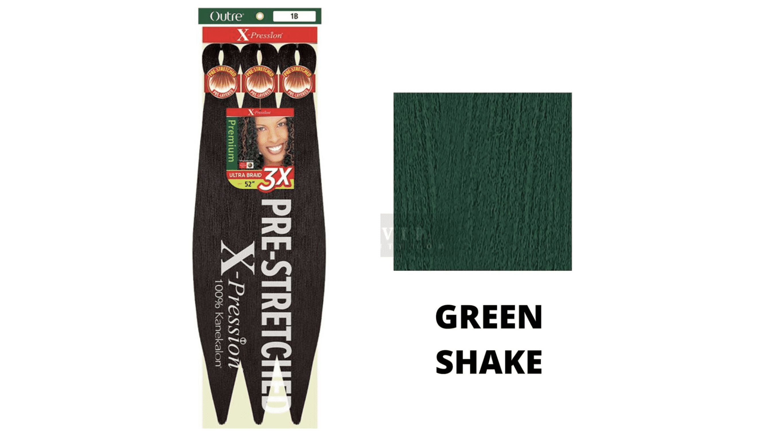 Outre XPression Ultra Braid PreStretched 52" 3x (Color Greenshake