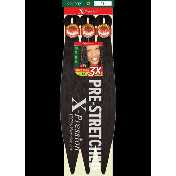 Outre X-Pression Pre-Stretched Braid 52", 2t1b/Burgundy