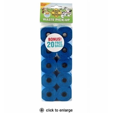 Outright Bags on Board Bag Blue Refill Pack, 140 Count