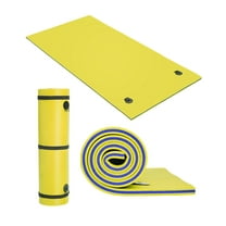 Outroad Floating Water Pad Mat, 3 Layers XPE Foam 12Ft Lily Pad for Beach, Ocean, Lake, Roll-Up Floating Island for Water Recreation and Relaxing