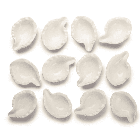 Outset Ceramic Oyster Shells, Set of 12 Shells For Grilling, Baking and Serving