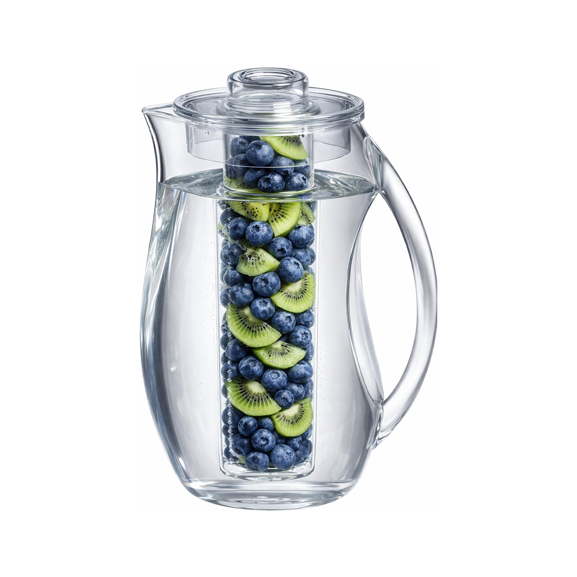 Outset Outset Fruit Infuser Water Pitcher, Large 93oz BPA Free Plastic Pitcher ...