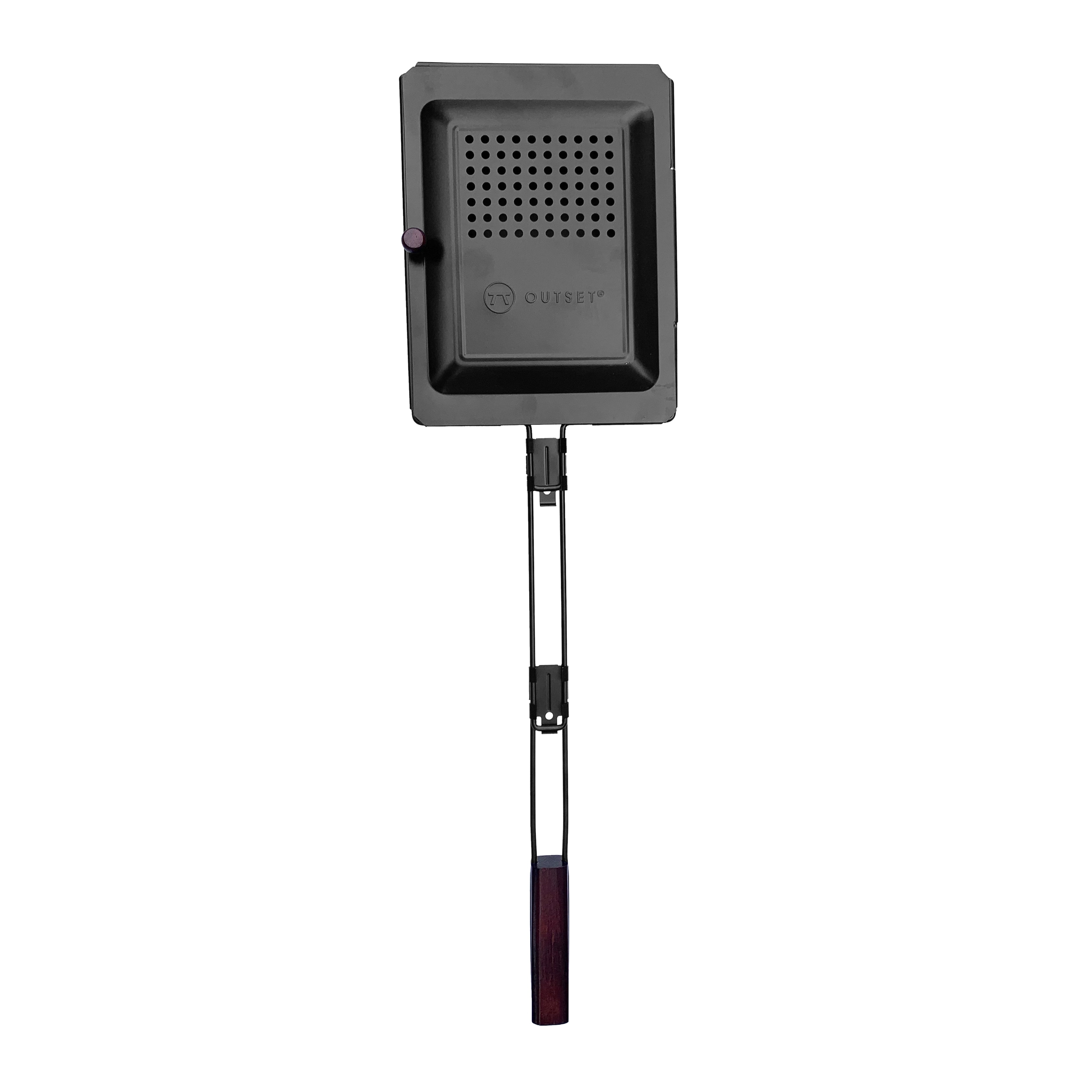 Outset Grill Pop, Non-Stick Popcorn Tray With Removable Handle For Campfire and Stovetop