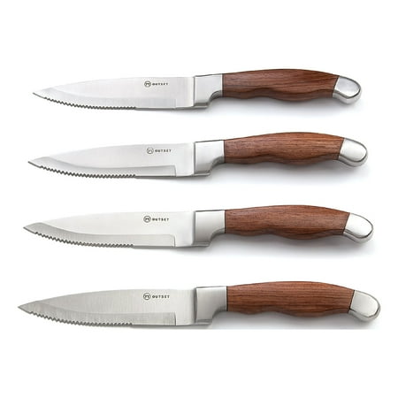Outset Jackson Steakhouse Knife Set, Stainless Steel, Set of 4