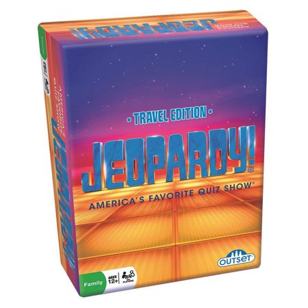 Outset Jeopardy! Travel Edition Card Game, for Ages 12 and Up, 3 or More Players