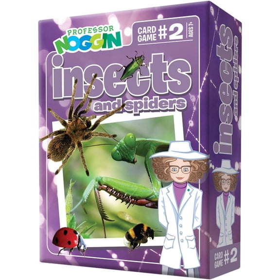 Professor Noggin: Insects and Spiders Educational Card Game For 2 or more Players Ages 7 and up