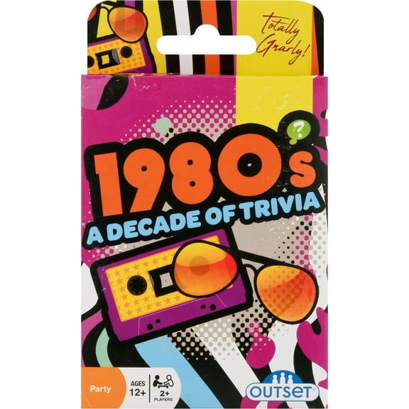Outset Media 1980's A 12 Years Plus Decade of Trivia Mixed Tapes Party Card Game, Purple