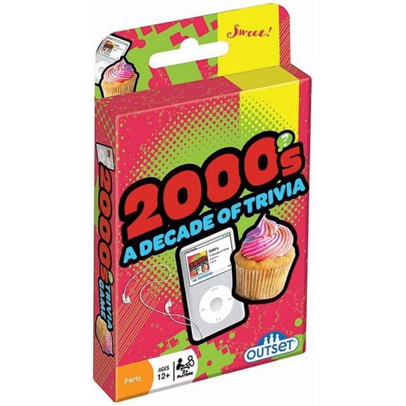 Outset Media 2000s A Decade of Trivia Card Game, 355 Questions, 0.3 lb, 2+ Players, Ages 12+