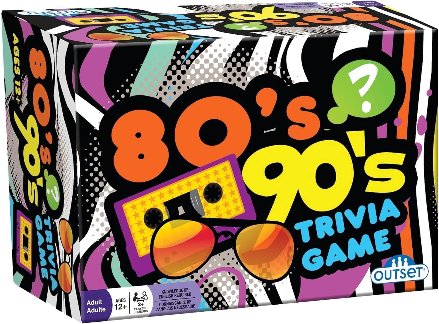 80's 90's Trivia - Includes 220 Cards with Over 1200 Fun Questions
