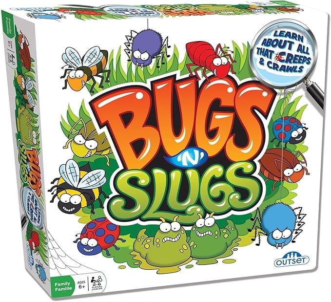 Bugs 'N' Slugs Board Game - Easy to Play Game All About Insects! - for 2 to 6 Players Ages 6 and up