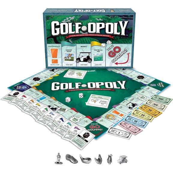 Outset Media Golf-Opoly Board Game - A Property Trading Game - for 2 to 6 Players Ages 8 and up
