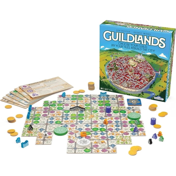 Guildlands - Choose Your Guild, Lay Your Tiles, Rebuild The City! - for 2 to 6 Players Ages 10 and up
