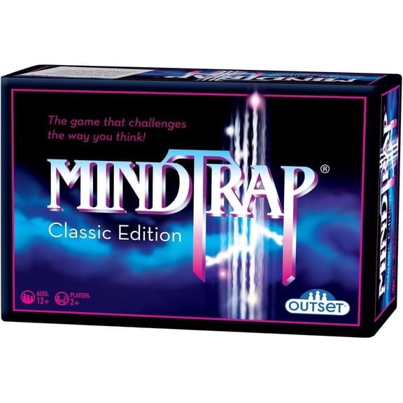 Outset Media MindTrap Classic Edition Brain Teaser Trivia Game, 220 Cards, 1.02 lb, 2+ Players, Ages 12+