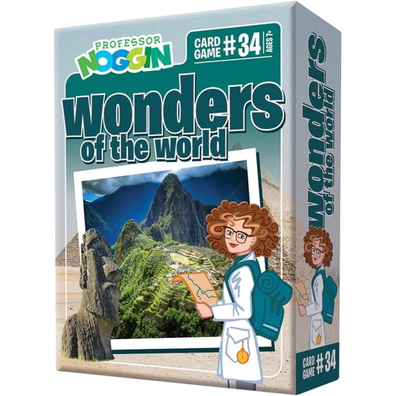 Professor Noggin: Wonders of the World Educational Card Game For 2 or more Players Ages 7 and up