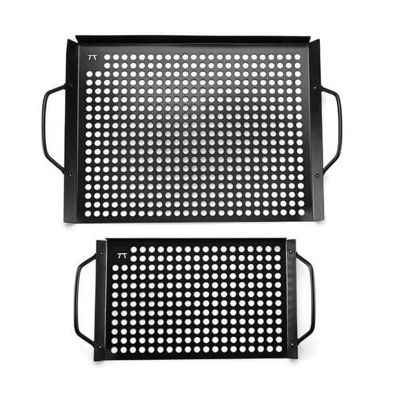 Outset Non-Stick Grilling and BBQ Grid, Set of 2, Black