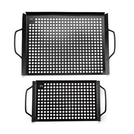 Outset Non-Stick Grilling and BBQ Grid, Set of 2, Black