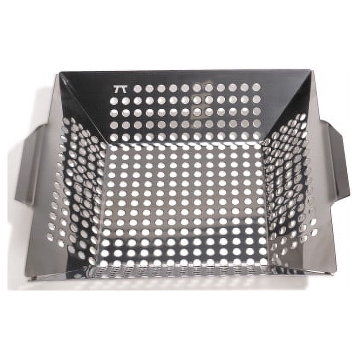 Stainless Steel Perforated Square Grill Wok with Handles
