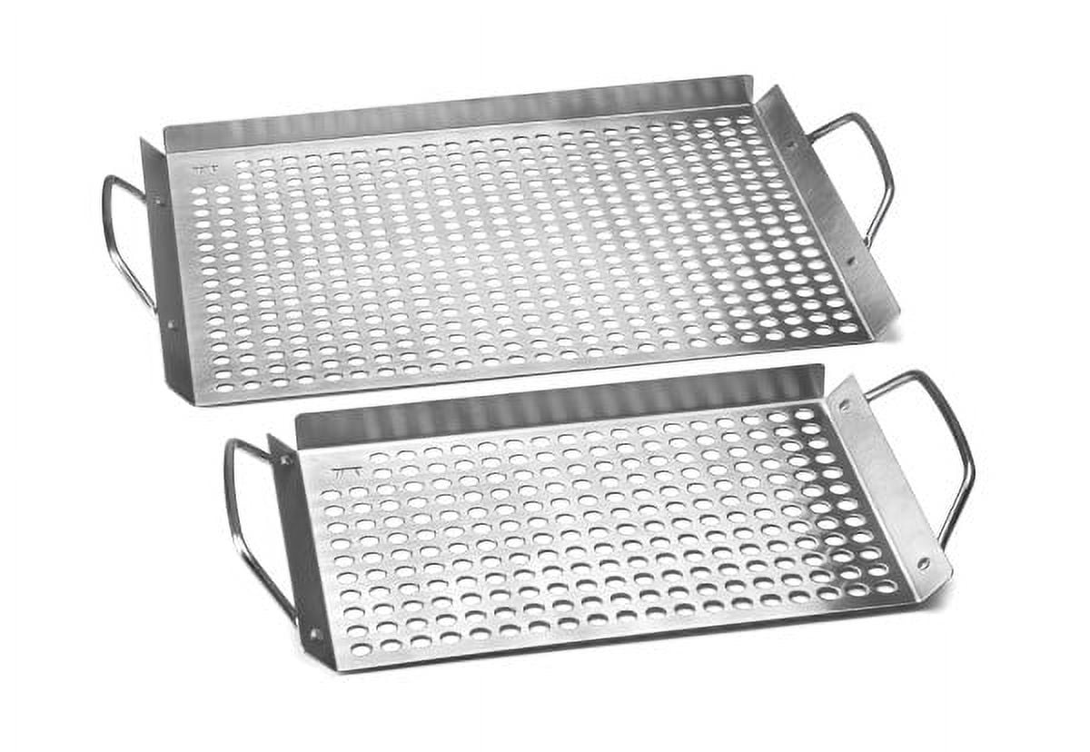 Outset Stainless Steel Grill Topper Grid, Set of 2, 11 x 7inch