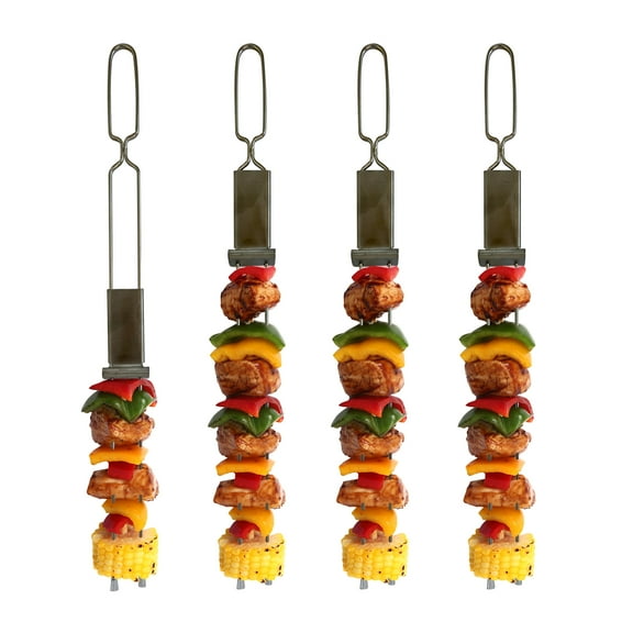 Outset Stainless Steel Slider Skewers, Set of 4, 13 x 1.14 x 1