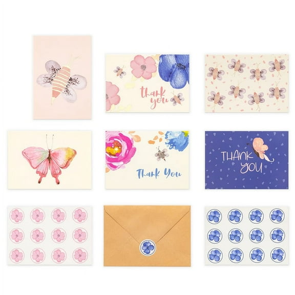 Outshine Blank 3.5" x 5" Note Cards with Envelopes & Seals, 36 Count