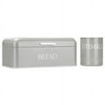 thumbnail image 1 of OUTSHINE Vintage Metal Bread Box & Kitchen Utensil Holder Set, Gray | Large Bread Box w/ Swing Up Lid | Farmhouse Bread Box & Utensil Holder for Countertop | Kitchen Decor | Housewarming Gift, 1 of 8