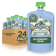 Outshine Fruit and Yogurt On the Go Smoothie Snacks, Blueberry Pear, 3.5 oz Pouches (24 Pack)
