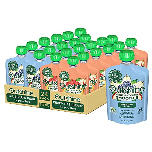 Outshine Fruit Smoothie Pouches Variety Pack (24 Count) Blueberry