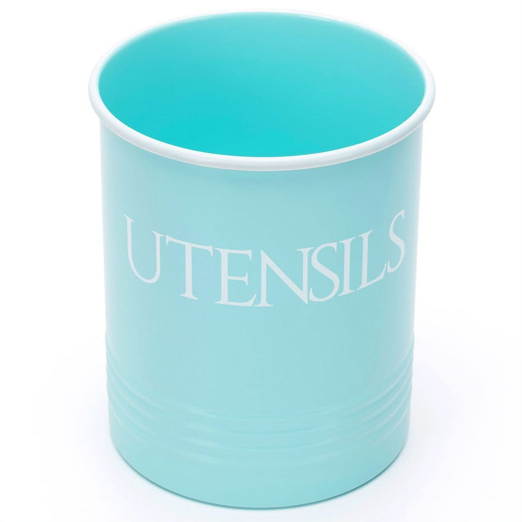 Outshine Large Kitchen Utensil Holder and Farmhouse Decor, Mint Chic